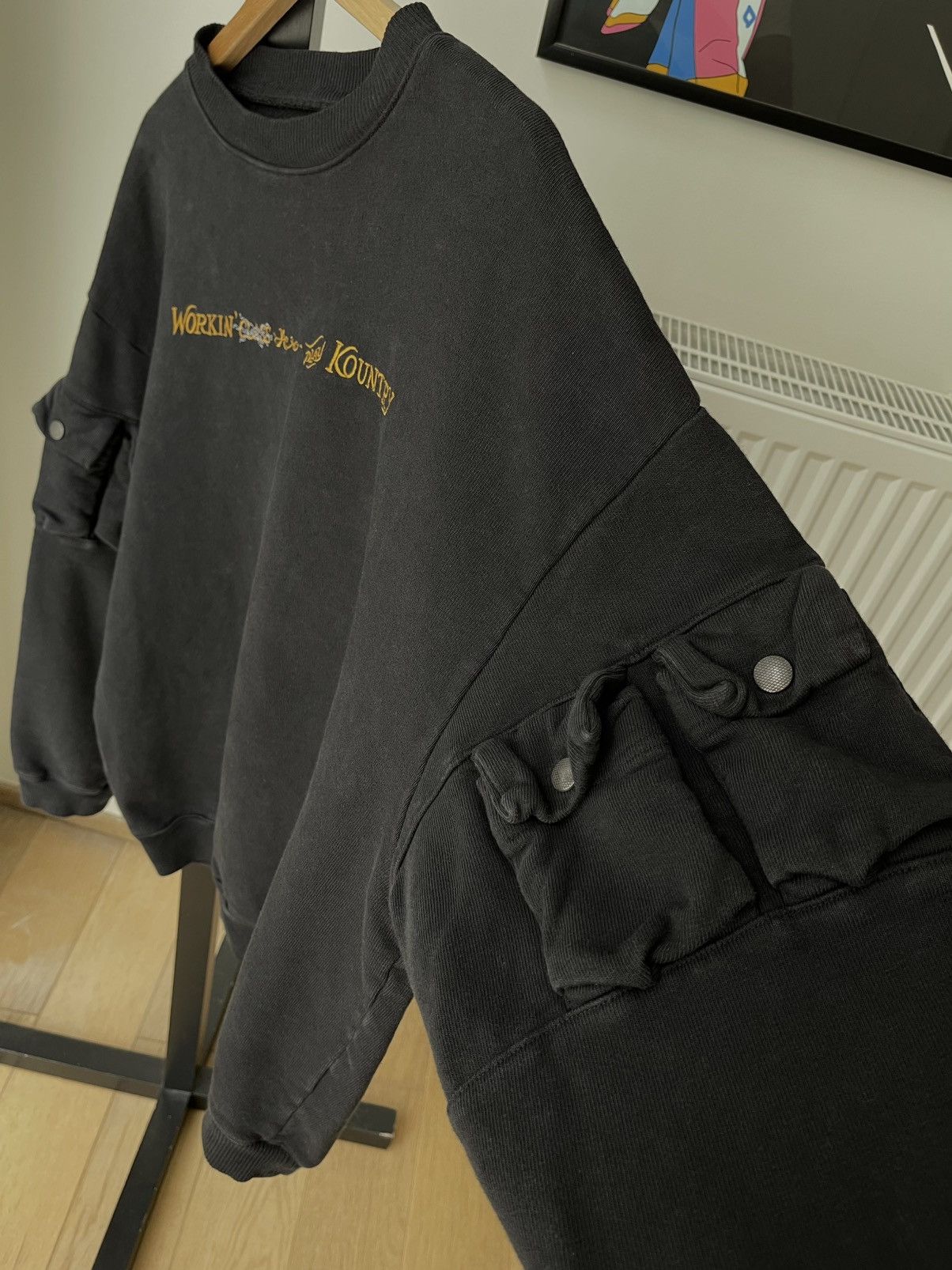 Kapital Kapital 2023 8-Pockets Black Washed Utility Sweater Size US L / EU 52-54 / 3 - 6 Thumbnail