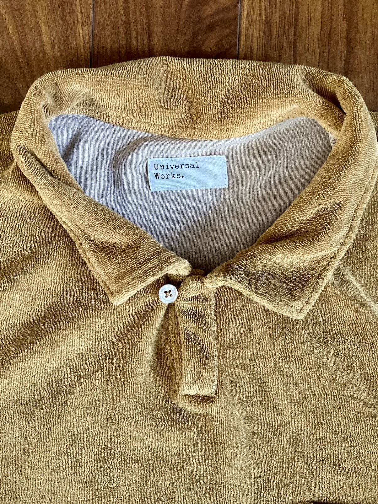 Universal Works Universal Works Tan Terrycloth Polo Shirt Size US M / EU 48-50 / 2 - 4 Thumbnail
