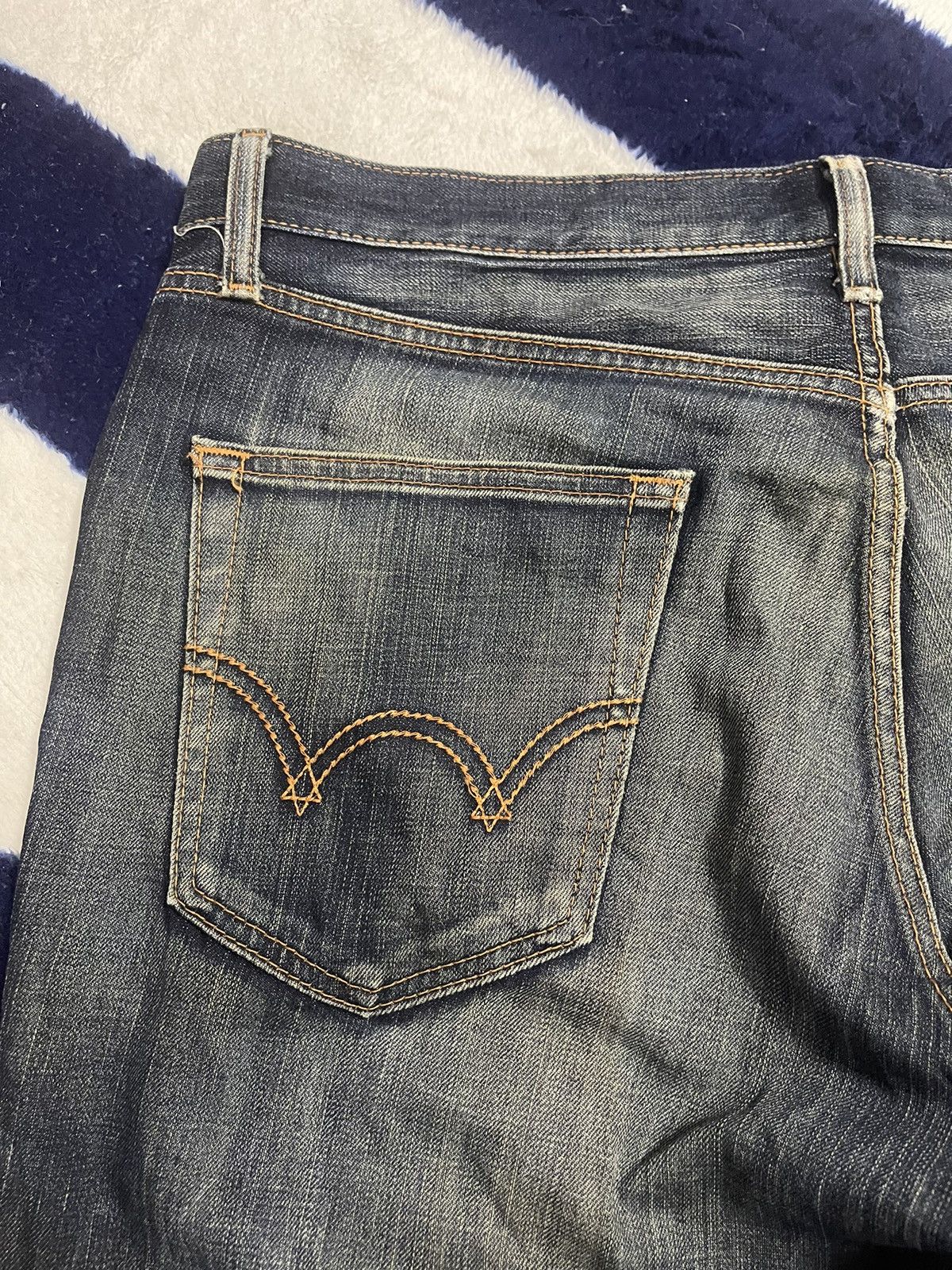 Edwin × Japanese Brand Edwin Distressed Jeans (14) Size US 38 / EU 54 - 6 Thumbnail