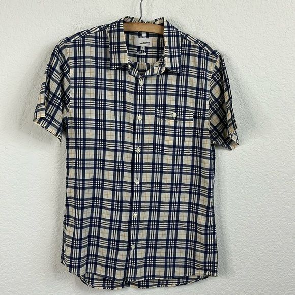 Jack Spade Jack Spade Trextured Plaid Gridded Short Sleeve Button Down Size US S / EU 44-46 / 1 - 2 Thumbnail
