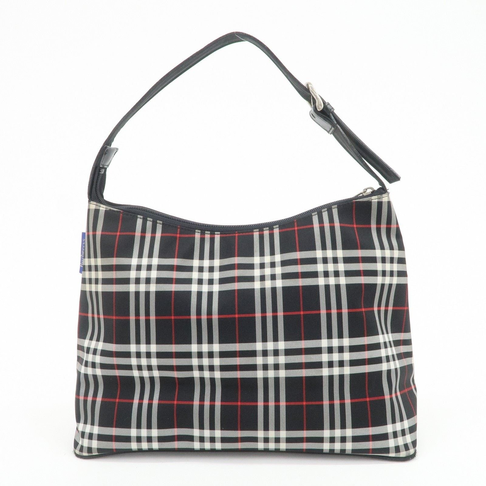 Burberry Burberry Blue Label Nova Plaid Nylon Shoulder Bag Black Size ONE SIZE - 2 Thumbnail