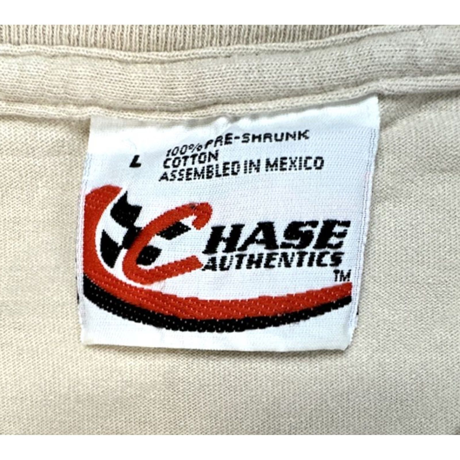 Chase Authentics VINTAGE Tony Stewart Winston Cup Champion T-Shirt Graphic 2002 Y2K Chase Authentics Unisex L Tan Short Sleeve Cotton Retro Shirt Mens/Womens Size US L / EU 52-54 / 3 - 3 Thumbnail
