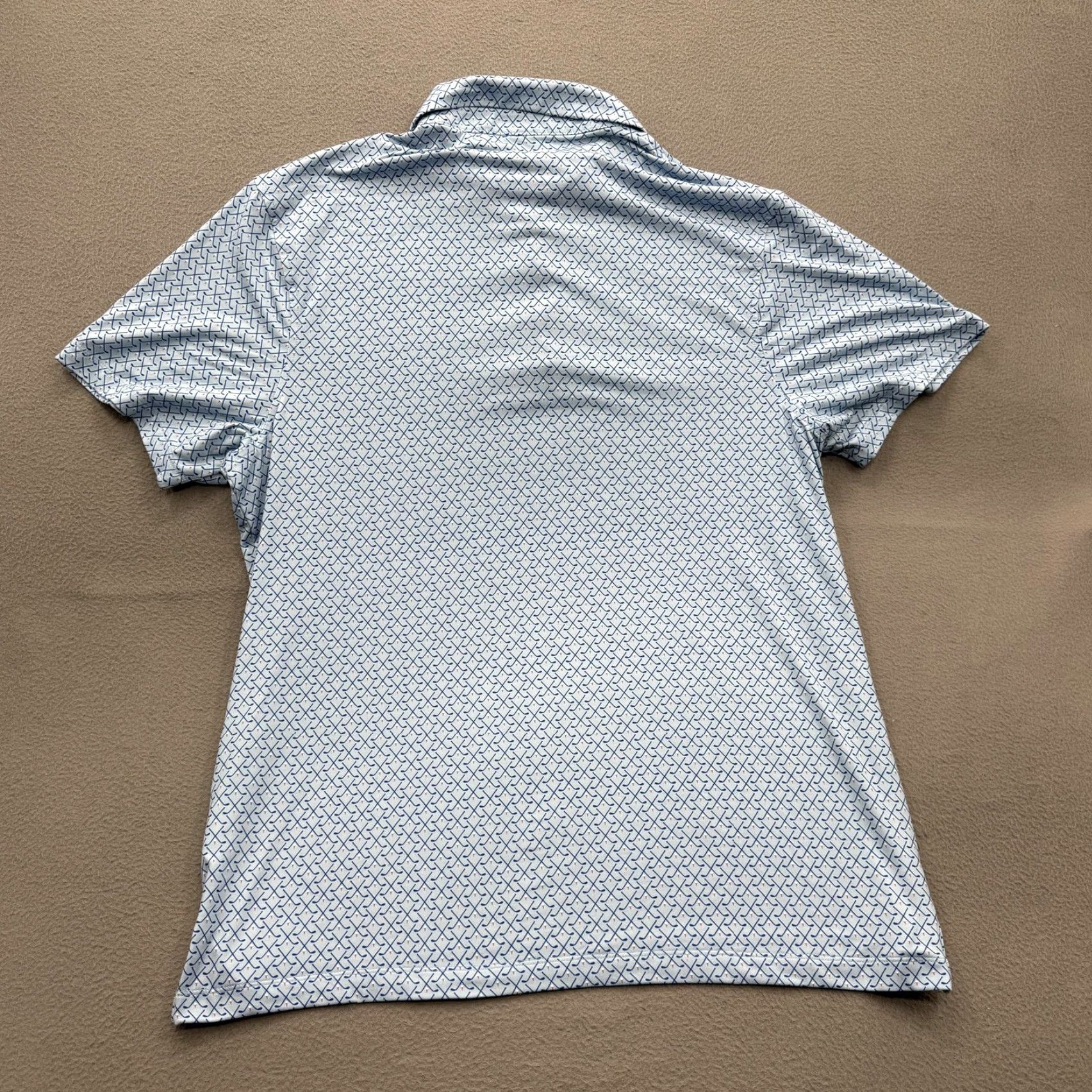 J.Crew J.Crew Performance Polo Shirt Mens XL Blue Golf Club Print Stretch Athletic Golf Shirt Size US XL / EU 56 / 4 - 2 Thumbnail