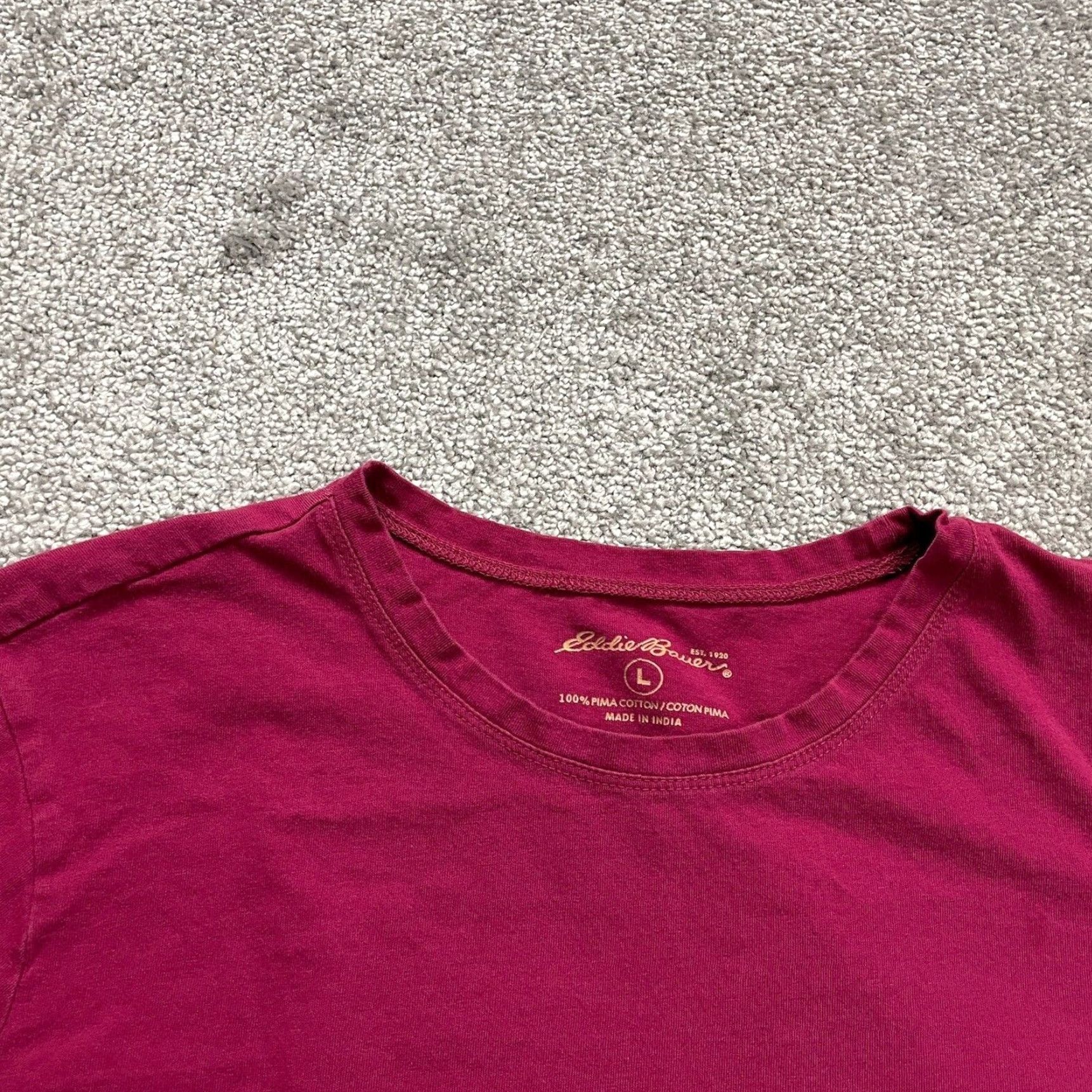 Eddie Bauer Eddie Bauer Shirt Women L Red Round Neck Cotton Long Sleeve Basic Casual Regular Fit Size L / US 10 / IT 46 - 5 Thumbnail