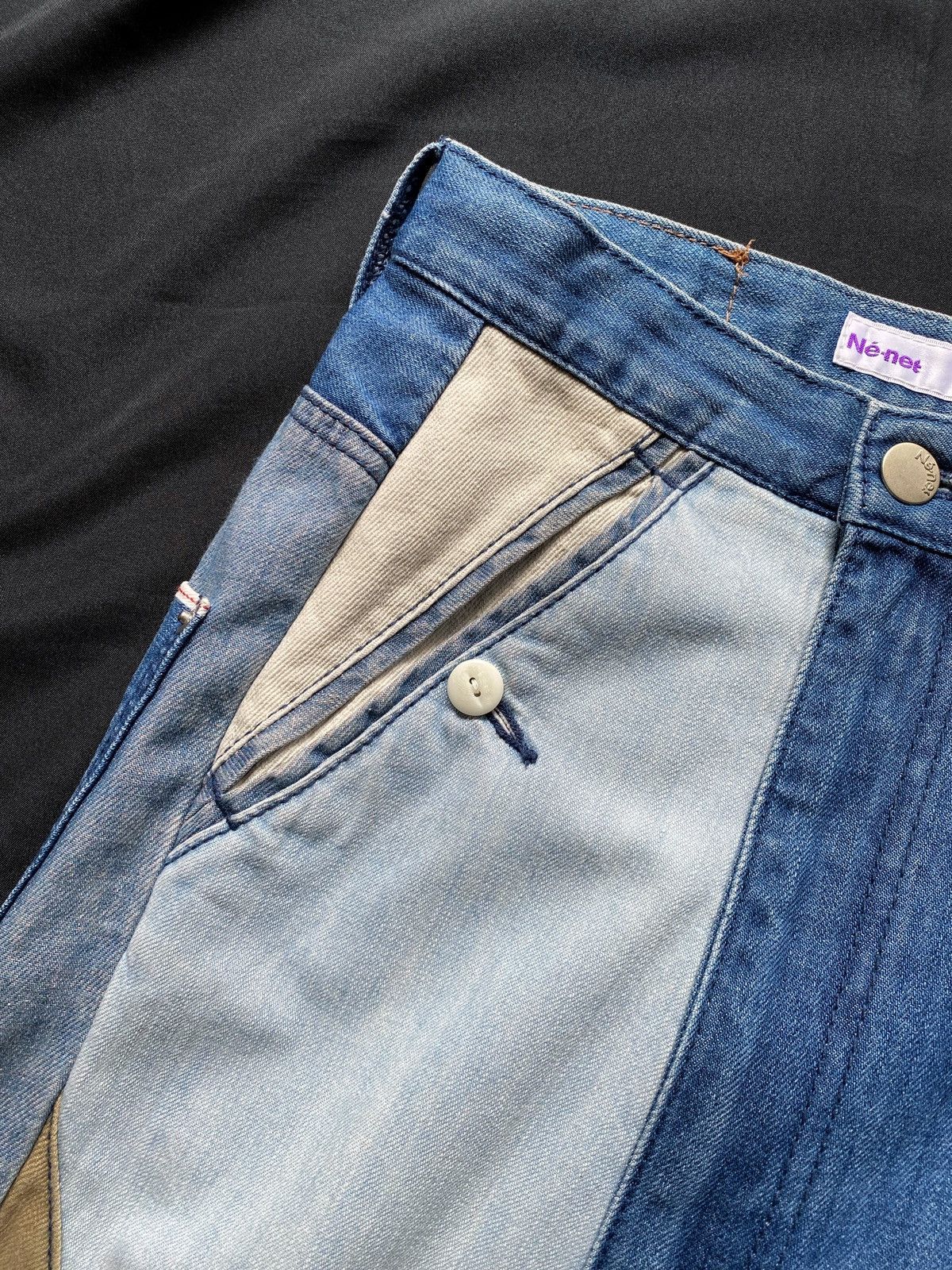 Issey Miyake Ne-net Issey Miyake Patchwork Denim Harem Pants Size US 32 / EU 48 - 9 Thumbnail