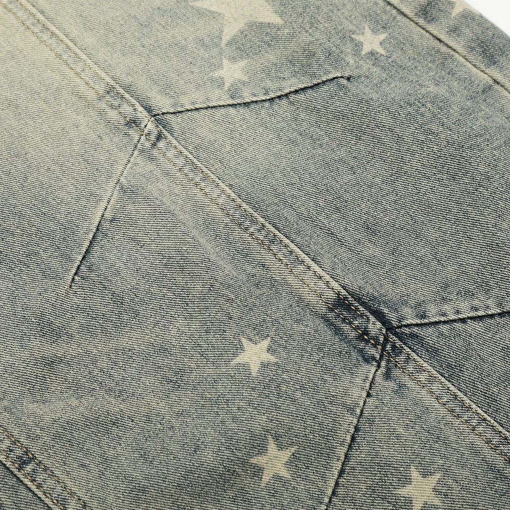 Vintage Men's starry punk washed distressed scimitar jeans y2k Size US 32 / EU 48 - 6 Thumbnail