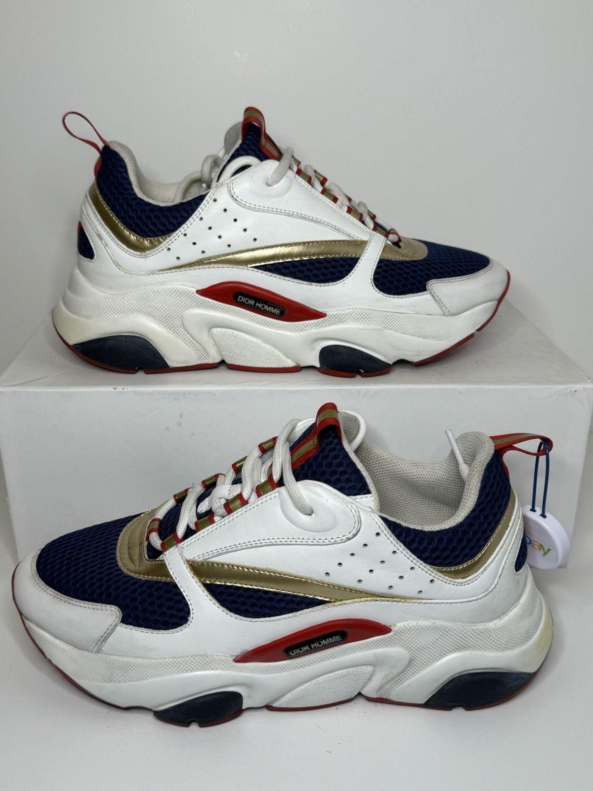 Dior B22 Sneaker 'Navy Gold' - Main Image