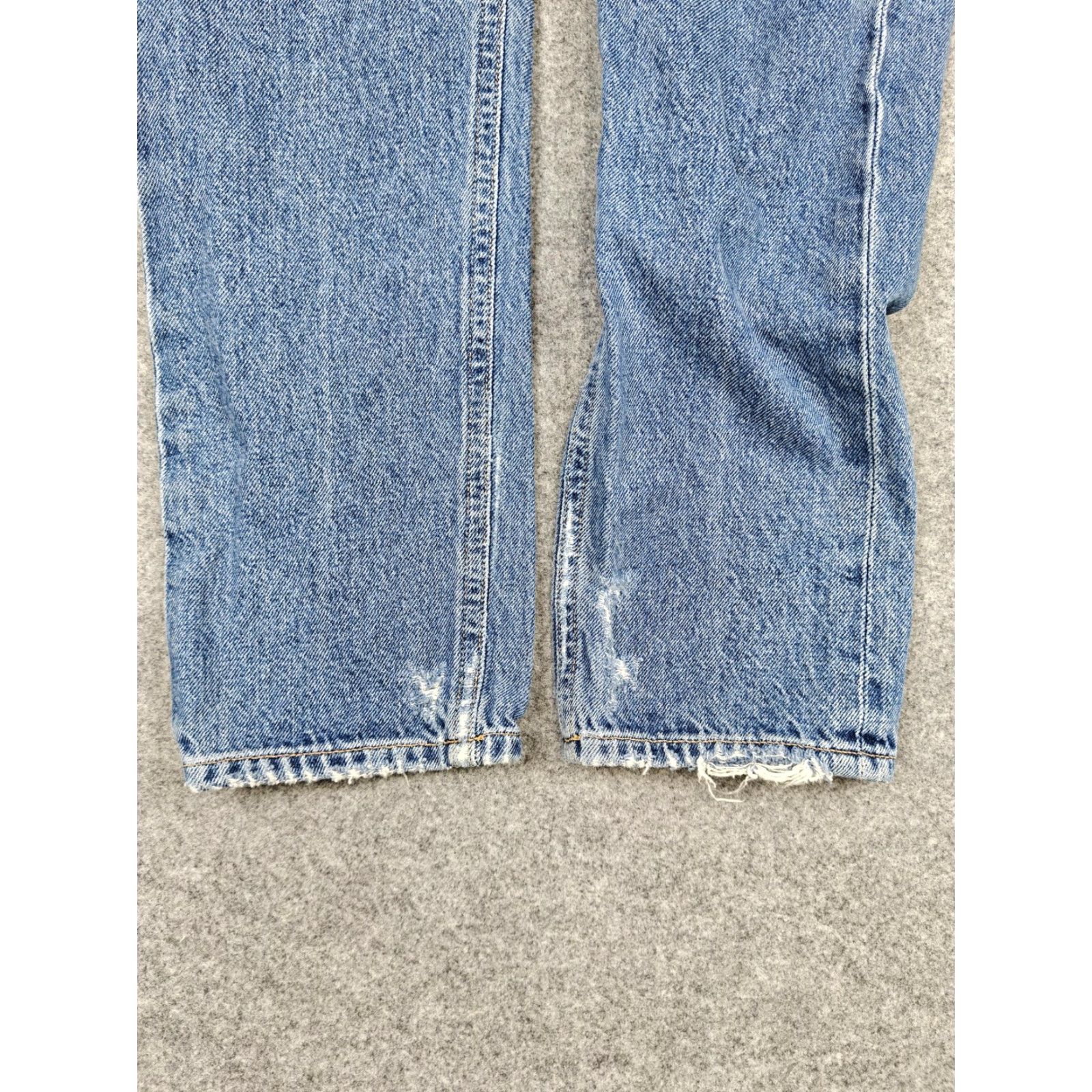 Agolde AGOLDE Jeans Womens 26 Blue High Rise Straight Distressed Button Fly Denim Jeans Size 26" / US 2 / IT 38 - 7 Thumbnail