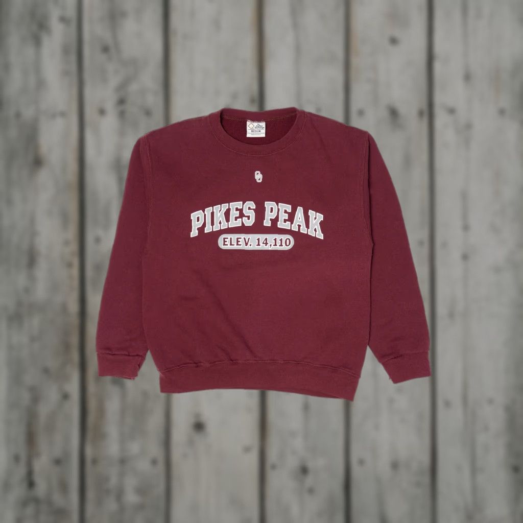 Vintage VINTAGE The Cotton Exchange Pike's Peak Sweatshirt 1990s Red Medium Mens Women? Size US M / EU 48-50 / 2 - 1 Thumbnail