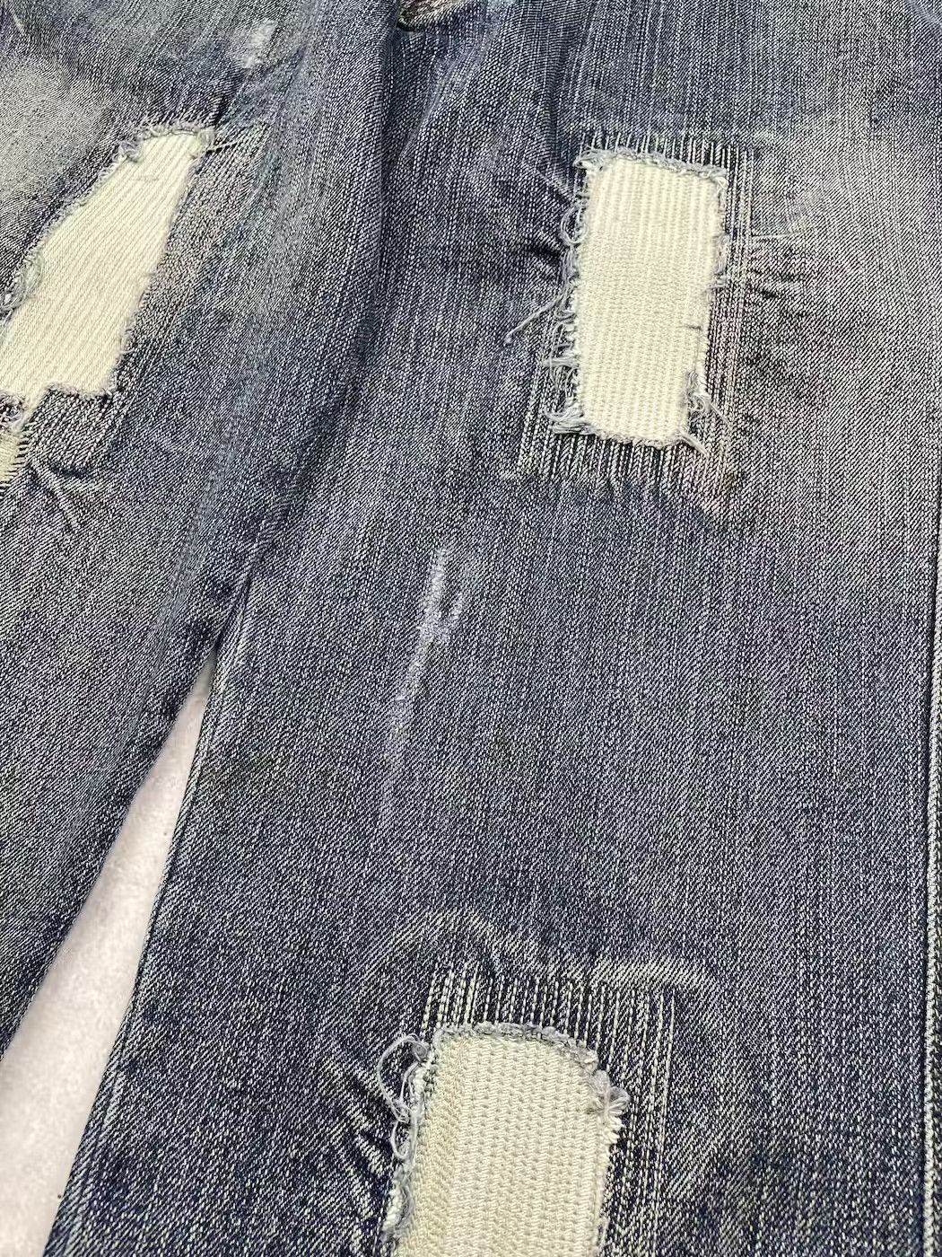 Japanese Brand × Vintage Vintage Faded Patched Jeans Size US 36 / EU 52 - 4 Thumbnail