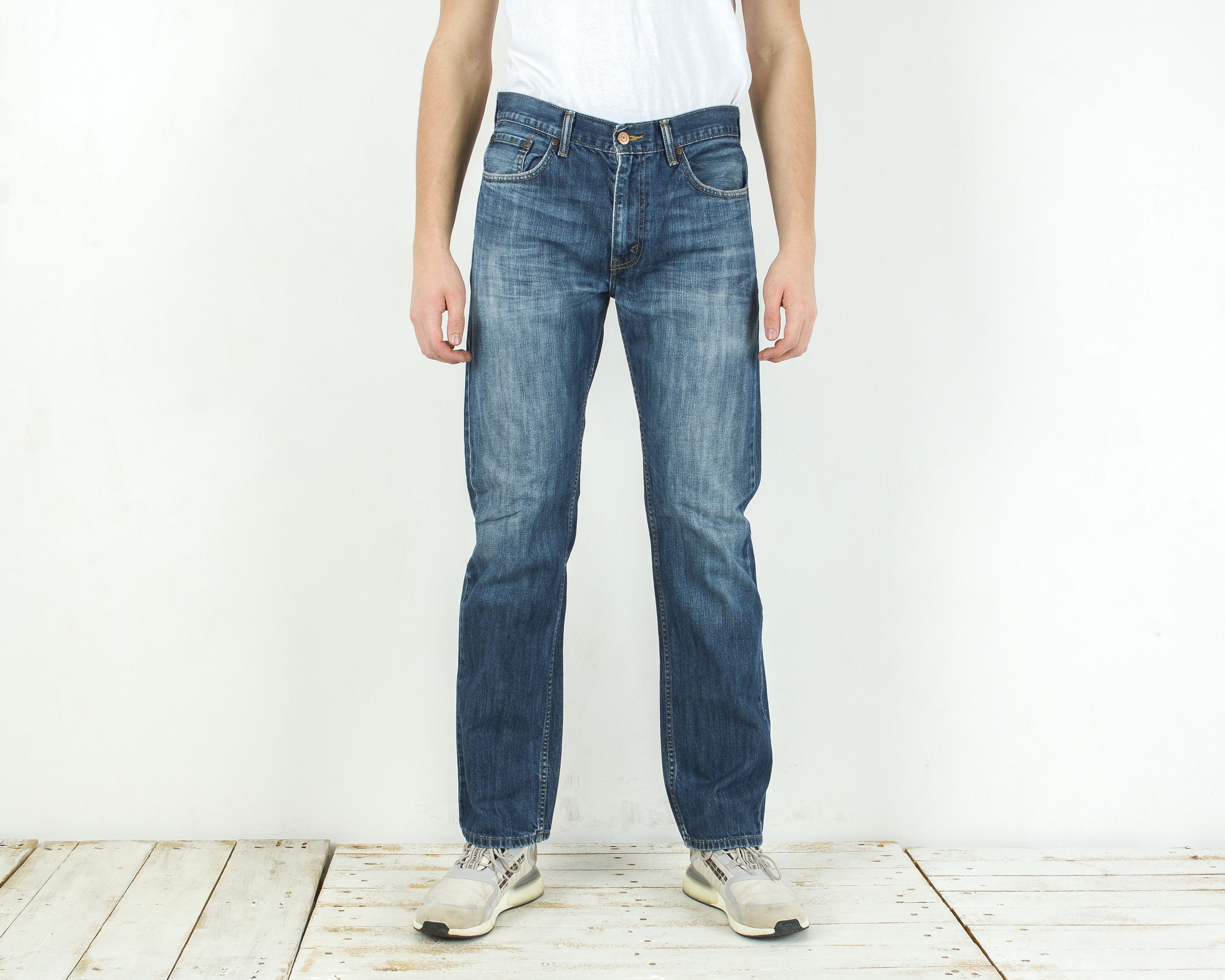Levi's 505 W33 L34 Regular Straight Jeans Denim Trousers Pants Size US 33 - 2 Thumbnail