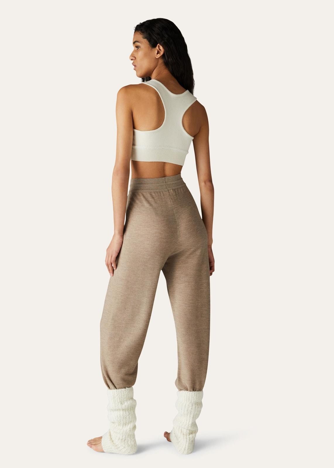 Loro Piana o1srvl11e1124 Cocooning Regular-Fit Cropped Joggers in Beige Size 30" / US 8 / IT 44 - 3 Thumbnail