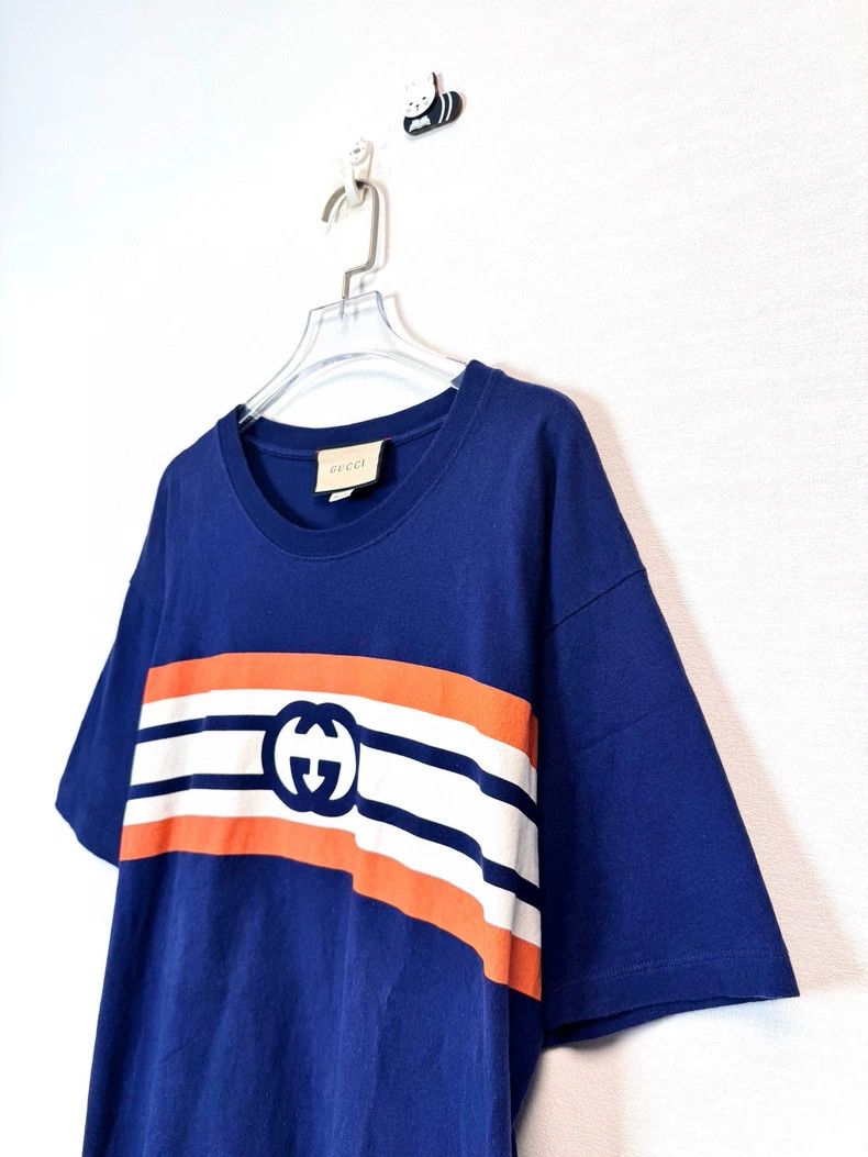 Gucci Gucci Blue interlocked logo short-sleeved T-shirt Size US S / EU 44-46 / 1 - 3 Thumbnail