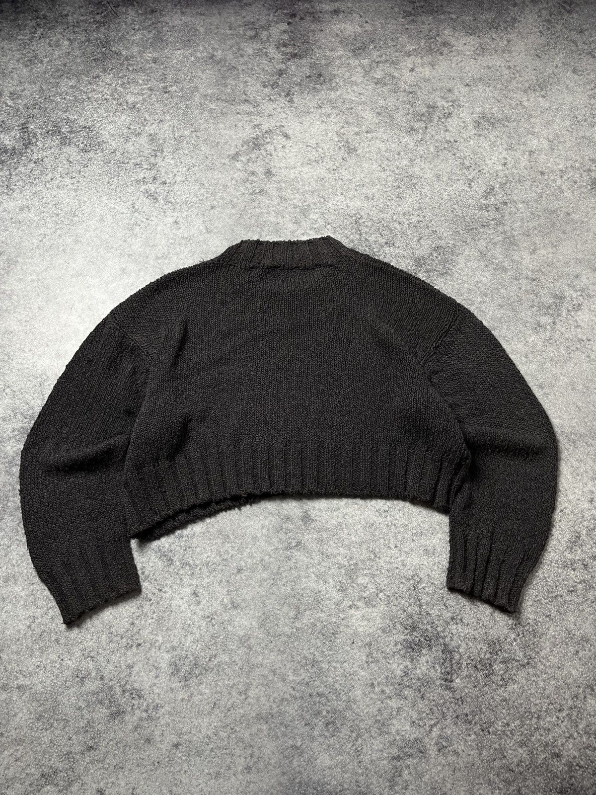 Rundholz 🔥90'S RUNHOLZ BLACK LABEL GOTHIC CROPPED KNIT SWEATER Size S / US 4 / IT 40 - 7 Thumbnail