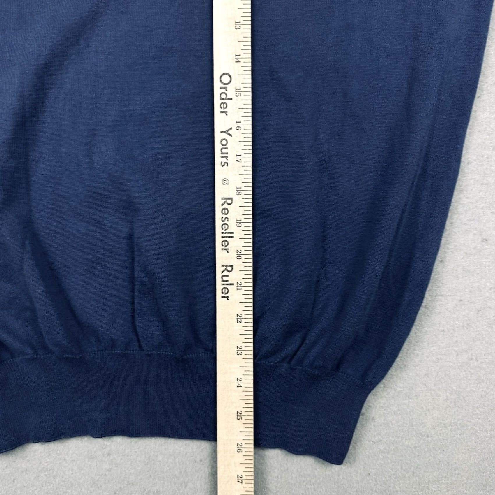 Vintage B. Draddy Sweater Men Large Blue Solid Crewneck Pullover Knit Golf Size US L / EU 52-54 / 3 - 7 Thumbnail