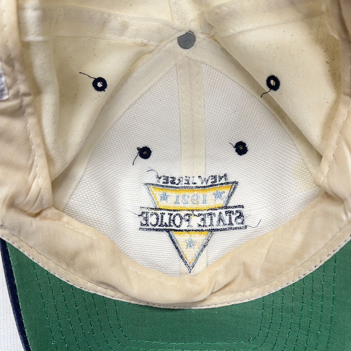 Vintage VTG State Police Hat Beige New Jersey Blue Snap Back Logo Size ONE SIZE - 14 Thumbnail