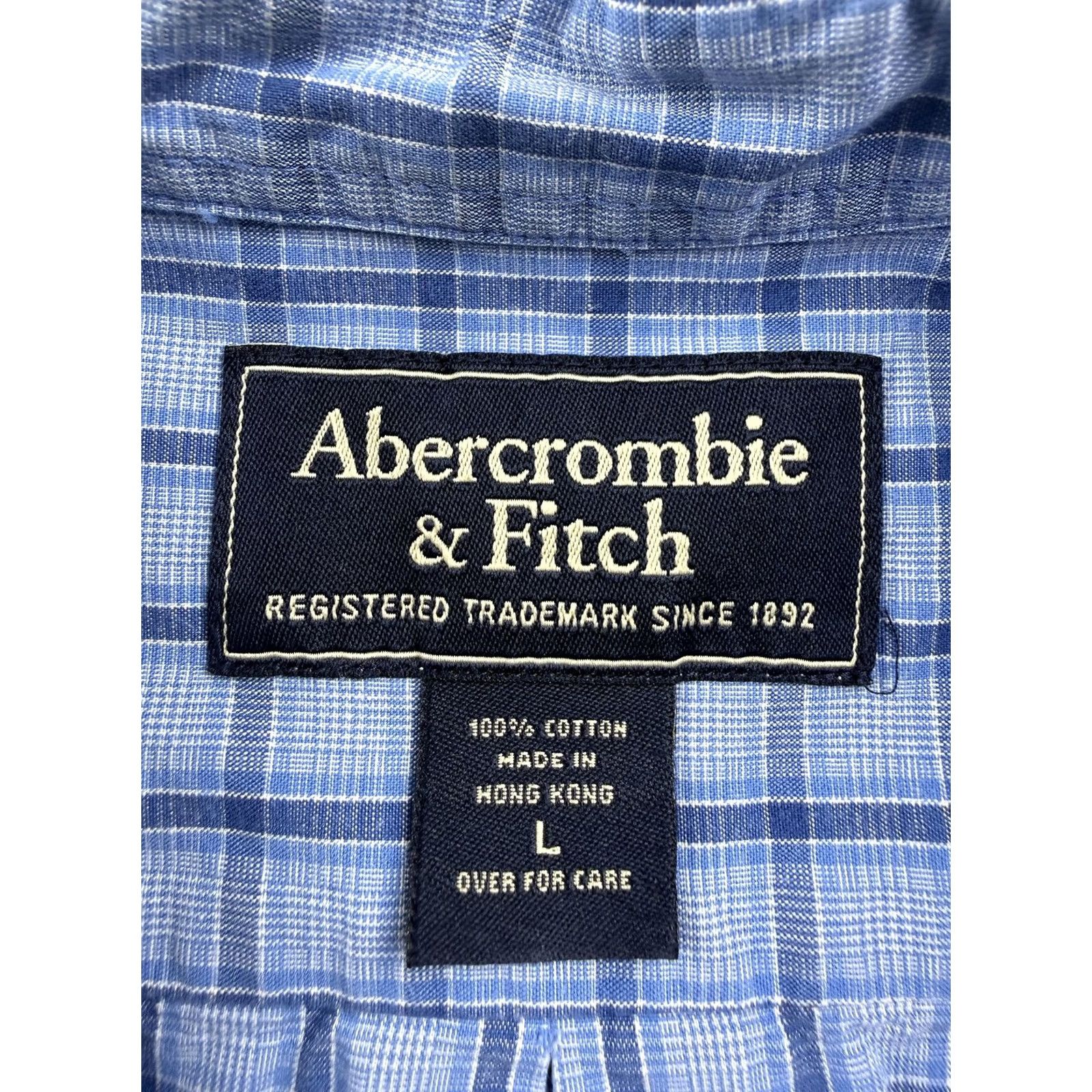 Abercrombie & Fitch Abercrombie & Fitch Shirt Mens L Blue Check Long Sleeve Button-Down Casual Size US L / EU 52-54 / 3 - 3 Thumbnail