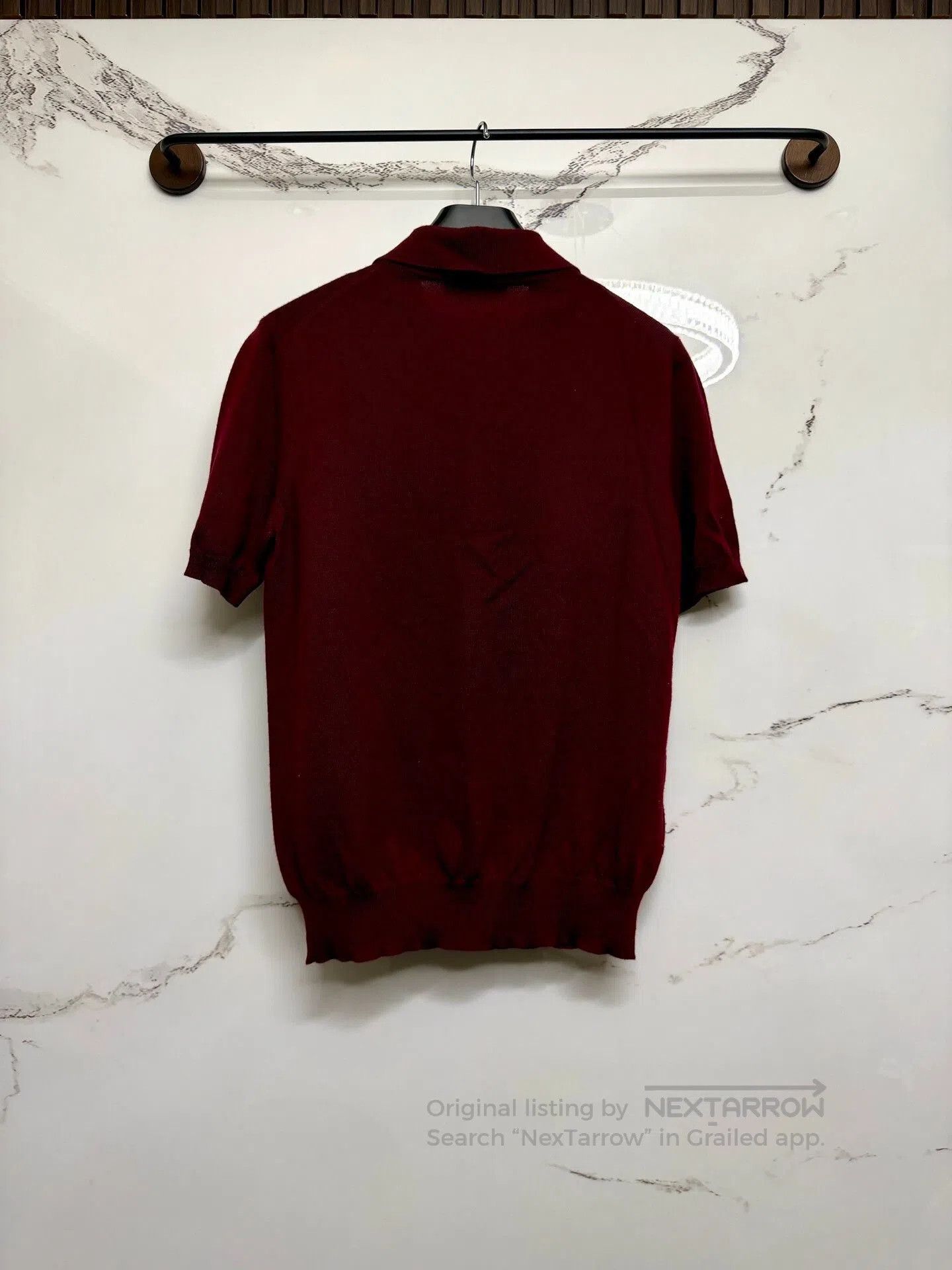Miu Miu miumiu burgundy wool polo shirt. Size M / US 6-8 / IT 42-44 - 3 Thumbnail