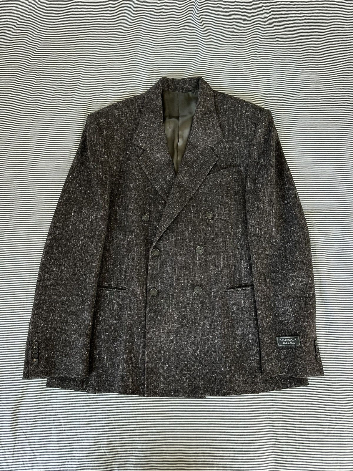 Balenciaga FW17 Brown Wool Double Breasted Jacket Size 48R - 1 Thumbnail