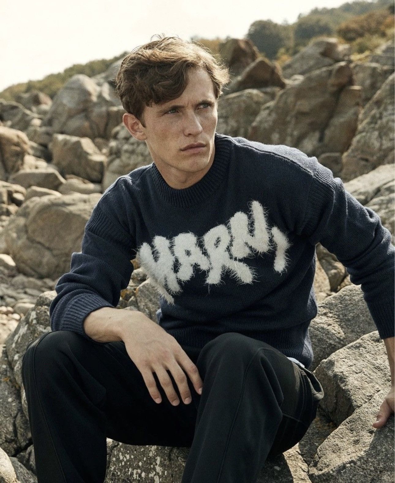 Marni Marni navy mohair logo sweater Size US M / EU 48-50 / 2 - 3 Thumbnail
