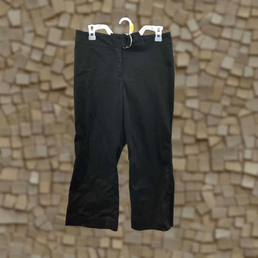 Jones New York Jones New York Wide Leg Capri Pants 8P Petite Womens Black Capris Pants Wool? Polyester? Size 30" / US 8 / IT 44 - 1 Thumbnail