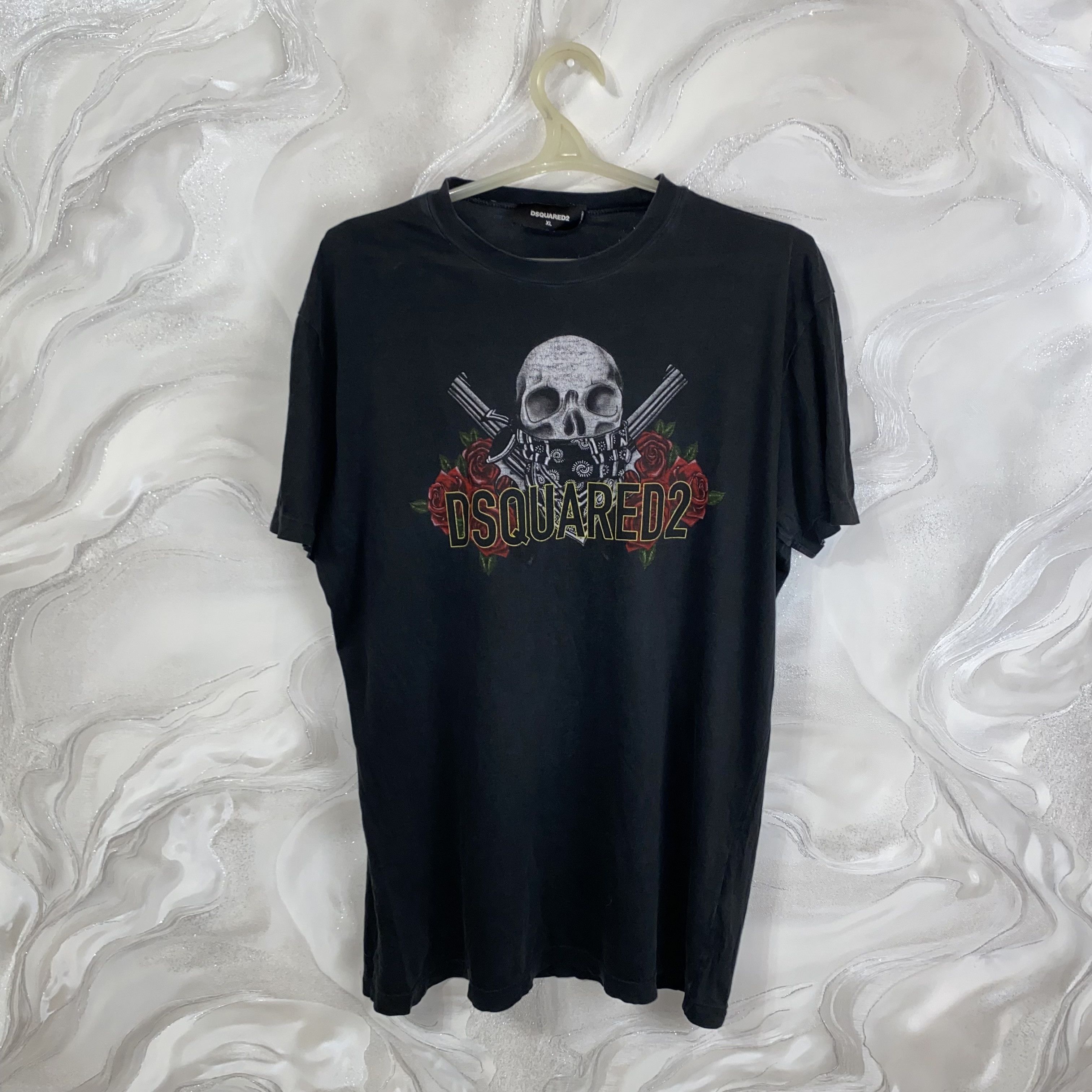 Dsquared2 DSQUARED T-SHIRT BLACK SKULLS & GUNS XL Size US XL / EU 56 / 4 - 1 Thumbnail