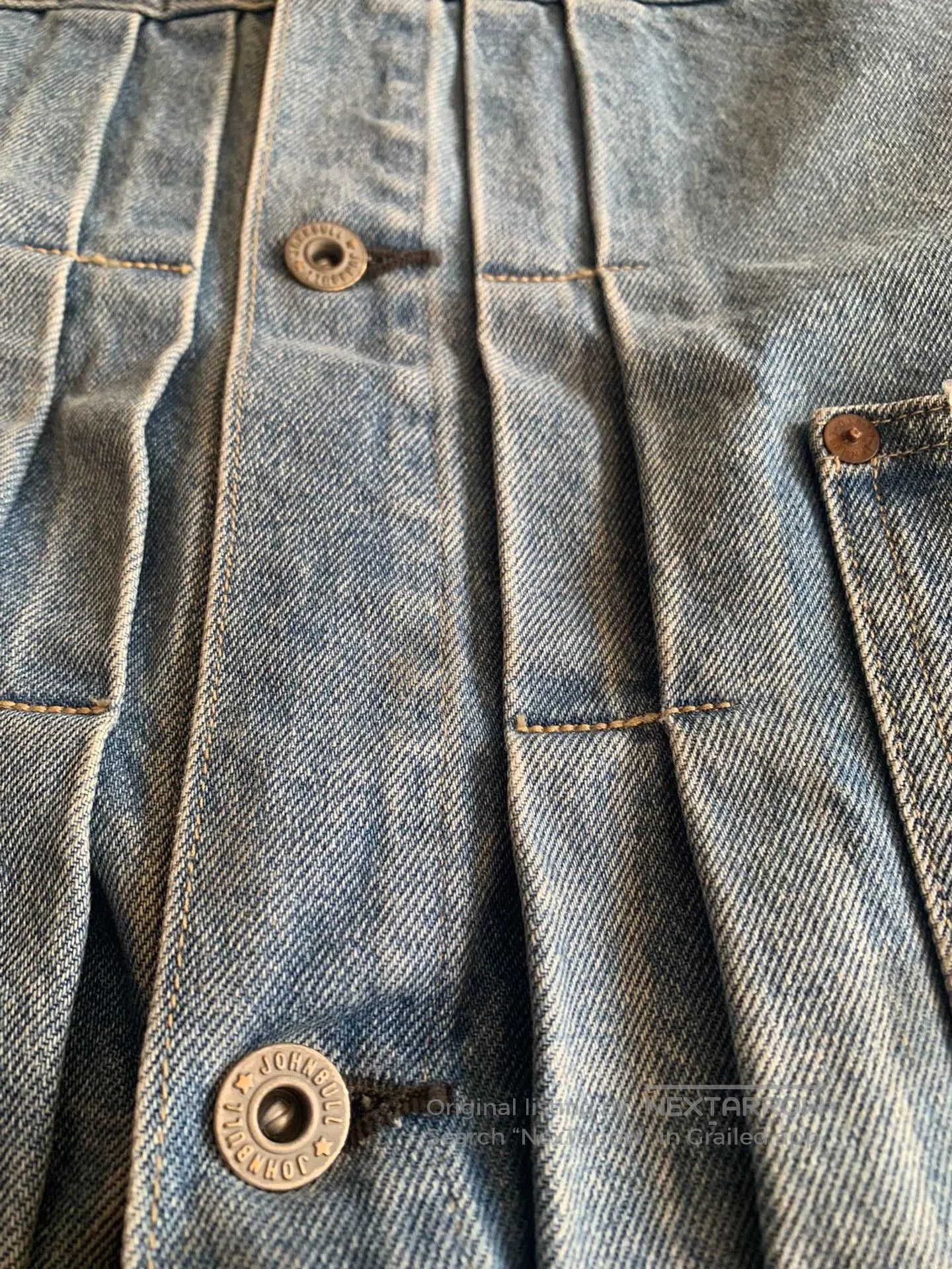 Johnbull JOHNBULL Washed Distressed Denim Jacket. Size US L / EU 52-54 / 3 - 3 Thumbnail