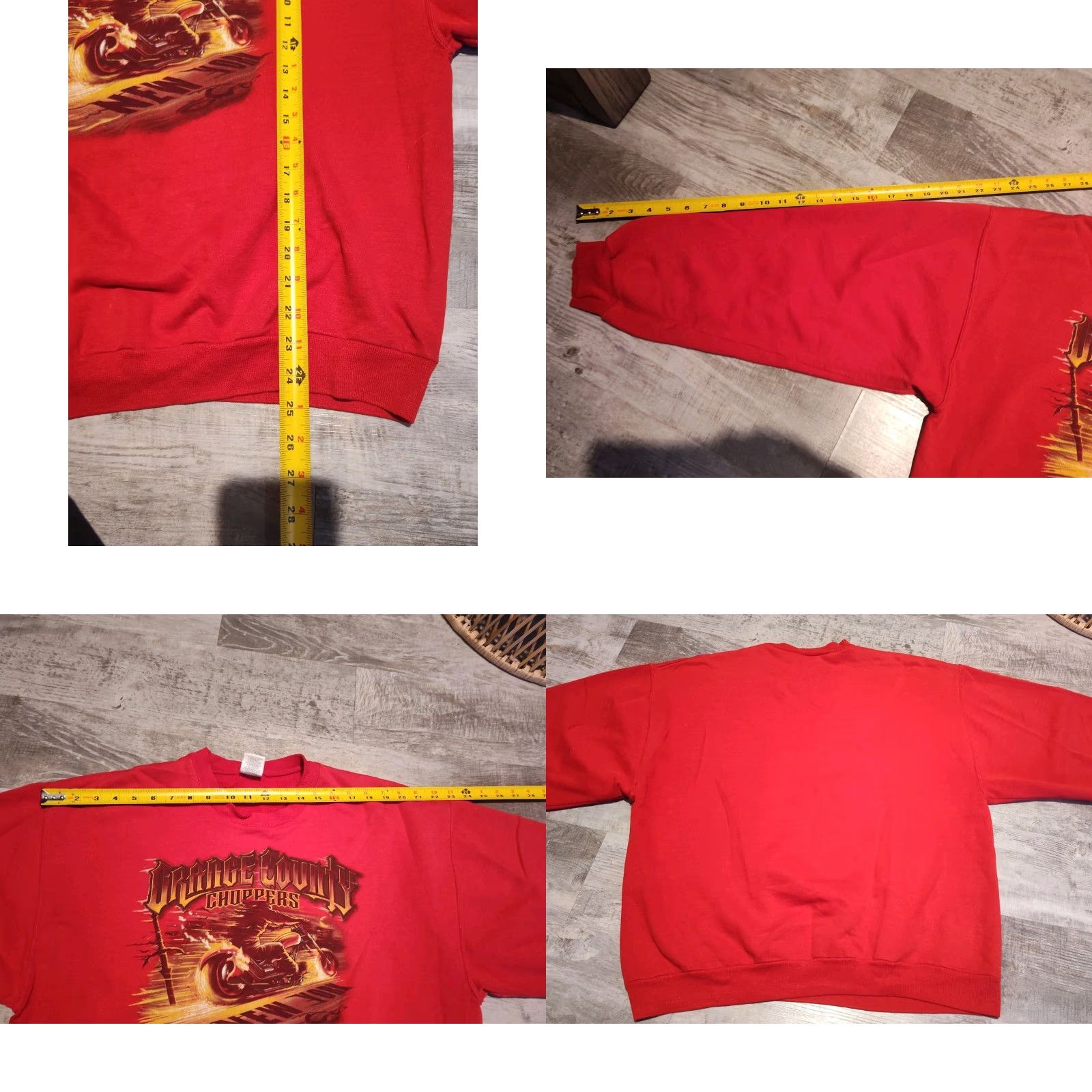 Jerzees VINTAGE Orange County Choppers OCC Crewneck Sweatshirt New York Red L Size US L / EU 52-54 / 3 - 9 Thumbnail