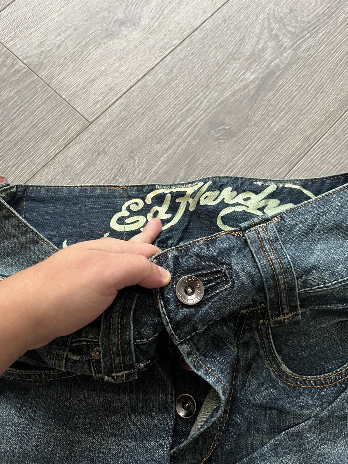 Ed Hardy Vintage Ed Hardy Jeans by Christian Audigier Denim Pants Y2K Size US 34 / EU 50 - 17 Thumbnail