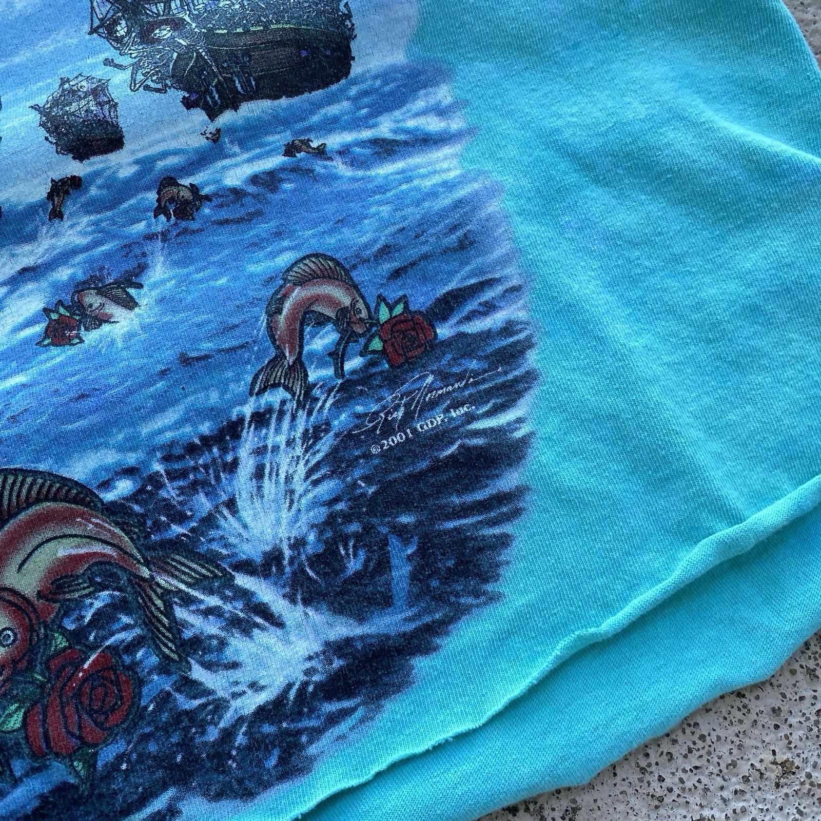 Band Tees Vintage 90s 2001 Grateful Dead Pirates T-shirt Band tee Y2K Size US L / EU 52-54 / 3 - 5 Thumbnail