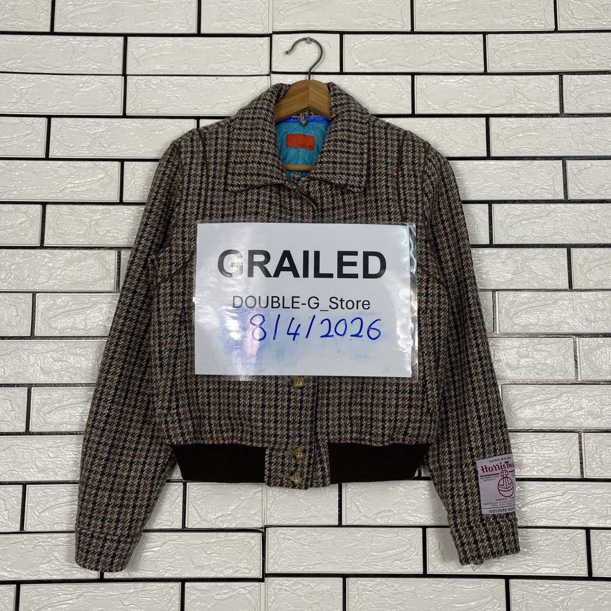 Harris Tweed 📌Vintage Wool Bomber Jacket Harris Tweed Tartan Design Size US M / EU 48-50 / 2 - 1 Thumbnail