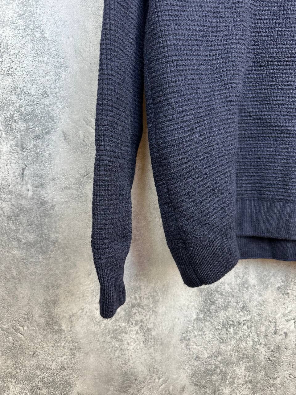 Other Octobre Editions 100% Merino Wool Waffle Knit Sweater Navy Size US XS / EU 42 / 0 - 6 Thumbnail