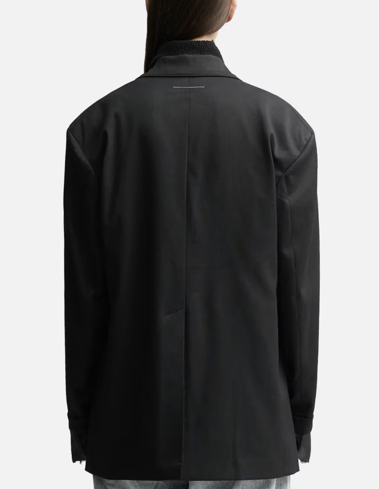 Maison Margiela !DS! SS23 Maison Margiela Deconstructed Black Blazer Jacket Size L / US 10 / IT 46 - 3 Thumbnail