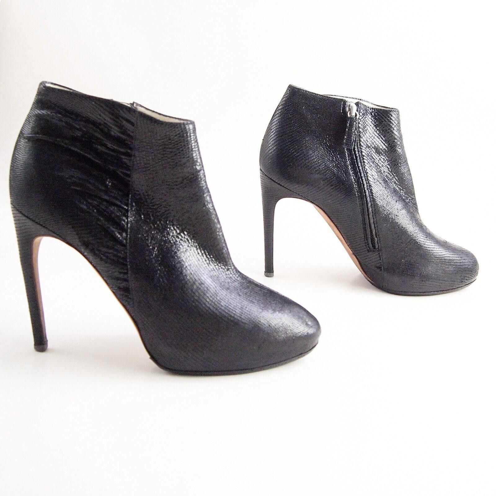 Designer Rupert Sanderson Booties Heel Black Leather US 8 EU 38 Size US 8 / IT 38 - 4 Thumbnail