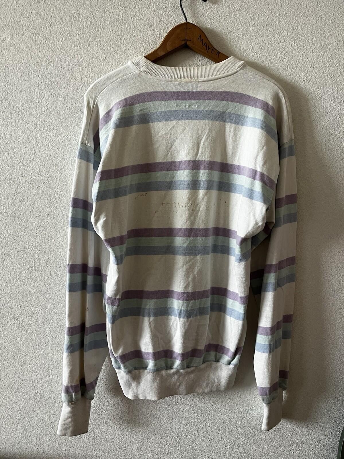 Vintage Vintage Lands' End Striped Cotton Rugby Sweatshirt Large Size US L / EU 52-54 / 3 - 4 Thumbnail