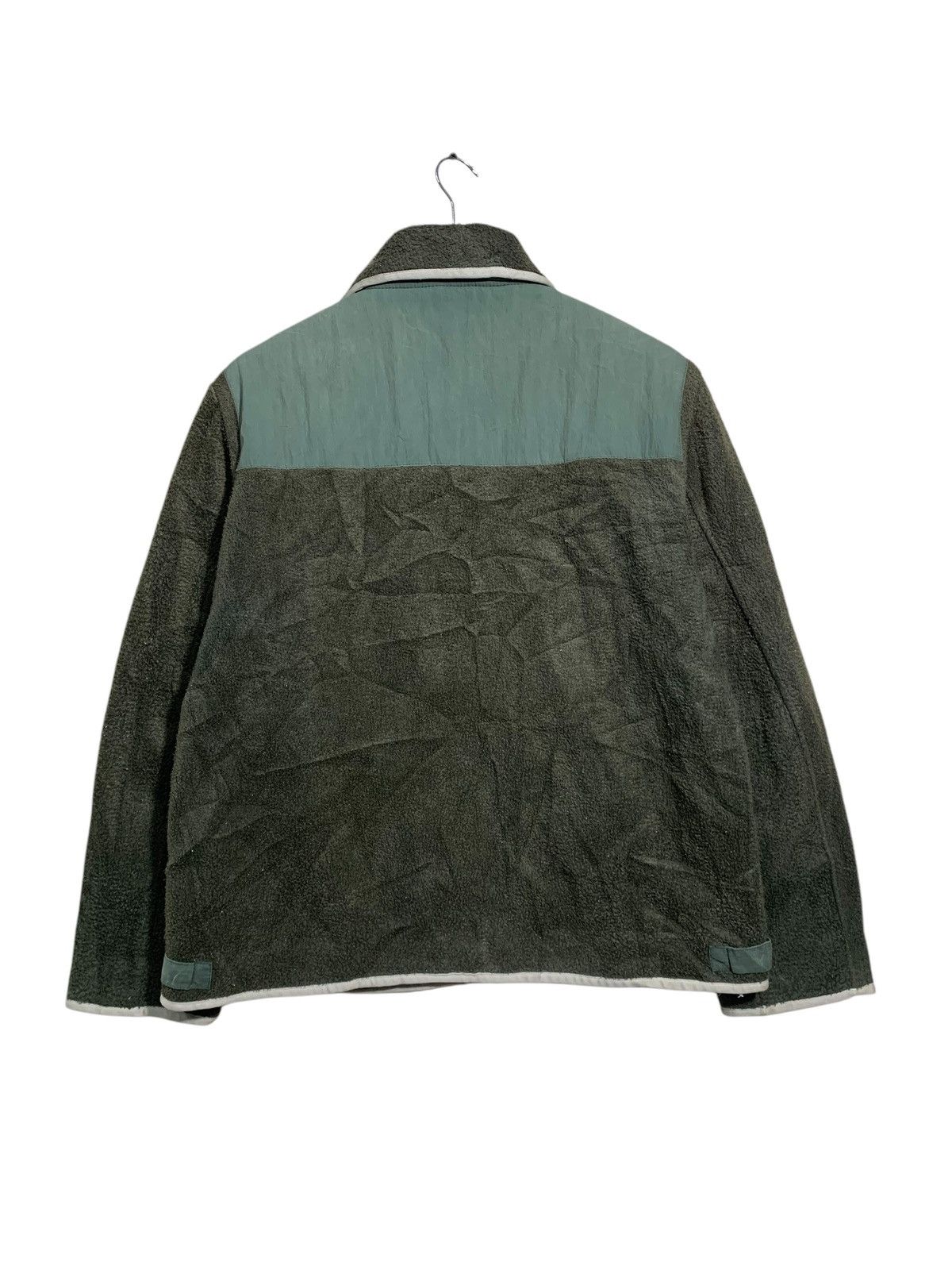 Japanese Brand × Pure Blue Japan 🔥BARTACKS SPLIT FLEECE/NYLON WORKERS JACKET Size US M / EU 48-50 / 2 - 5 Thumbnail