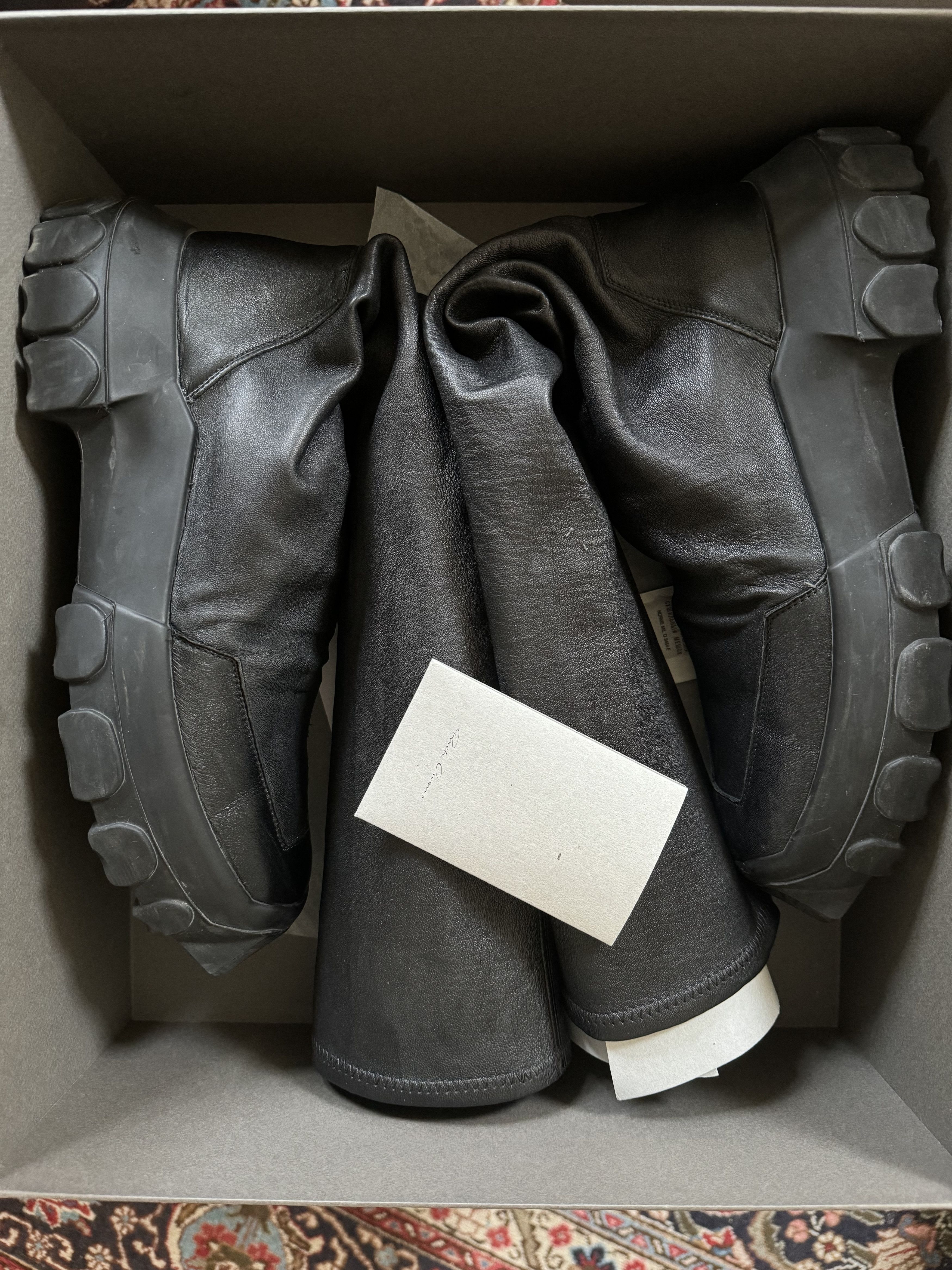 Rick Owens Rick Owens Tractor Lamb Leather High Boots Size US 11 / EU 44 - 4 Thumbnail