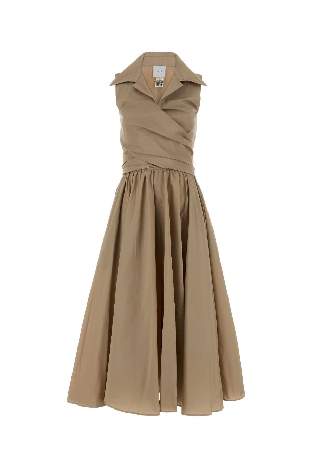 Patou Cappuccino Faille Dress Size S / US 4 / IT 40 - 1 Thumbnail