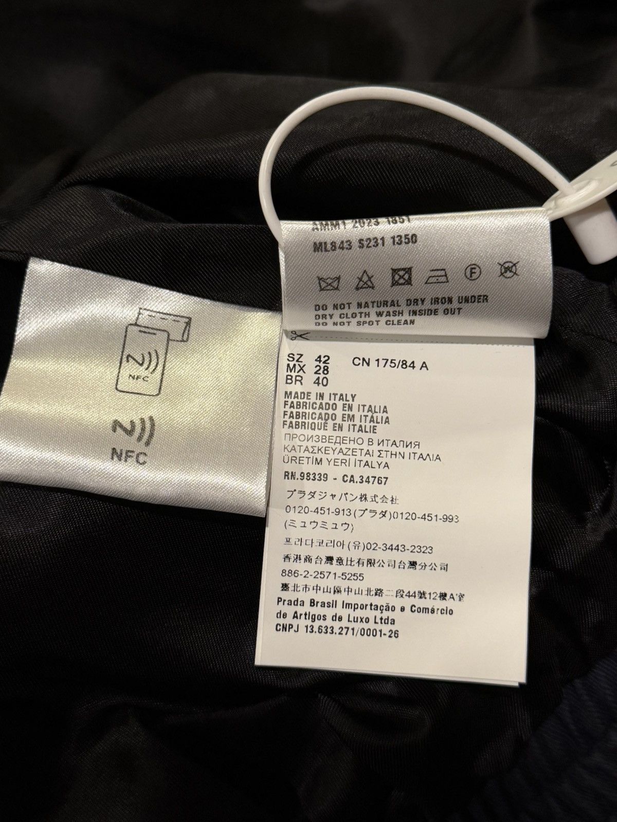 Miu Miu Miu Miu Garment Dyed Navy Workers Bomber Jacket Size US XL / EU 56 / 4 - 18 Thumbnail