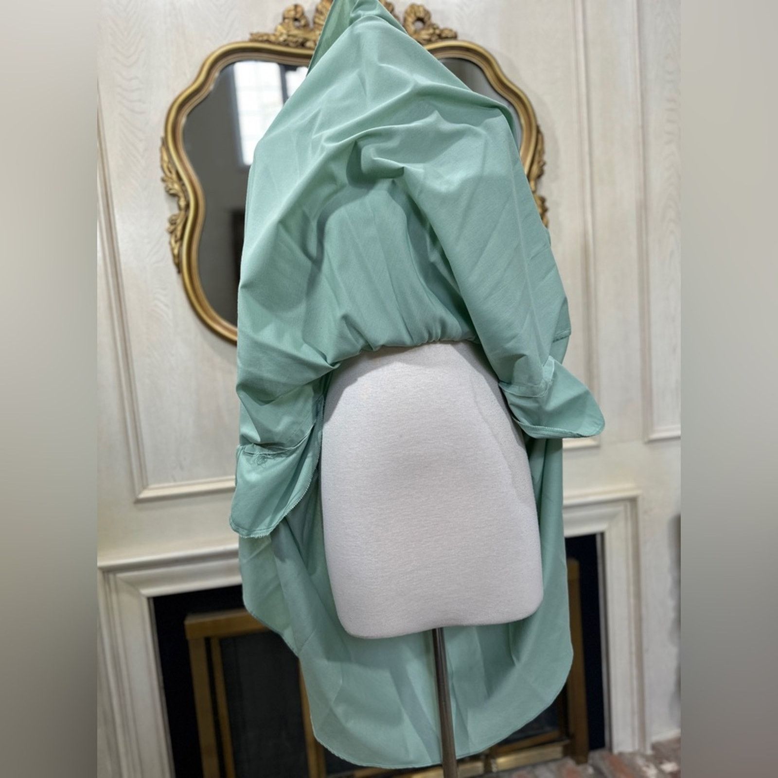 Vintage Vintage 80s Mint Green Dress – The American Shirt Dress Size S / US 4 / IT 40 - 5 Thumbnail