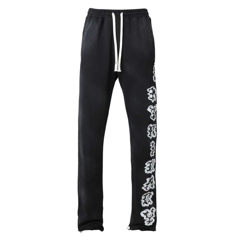LOST INTRICACY Lost Intricacy 'Patch' Washed Black Sweats Size US 28 / EU 44 - 1 Preview