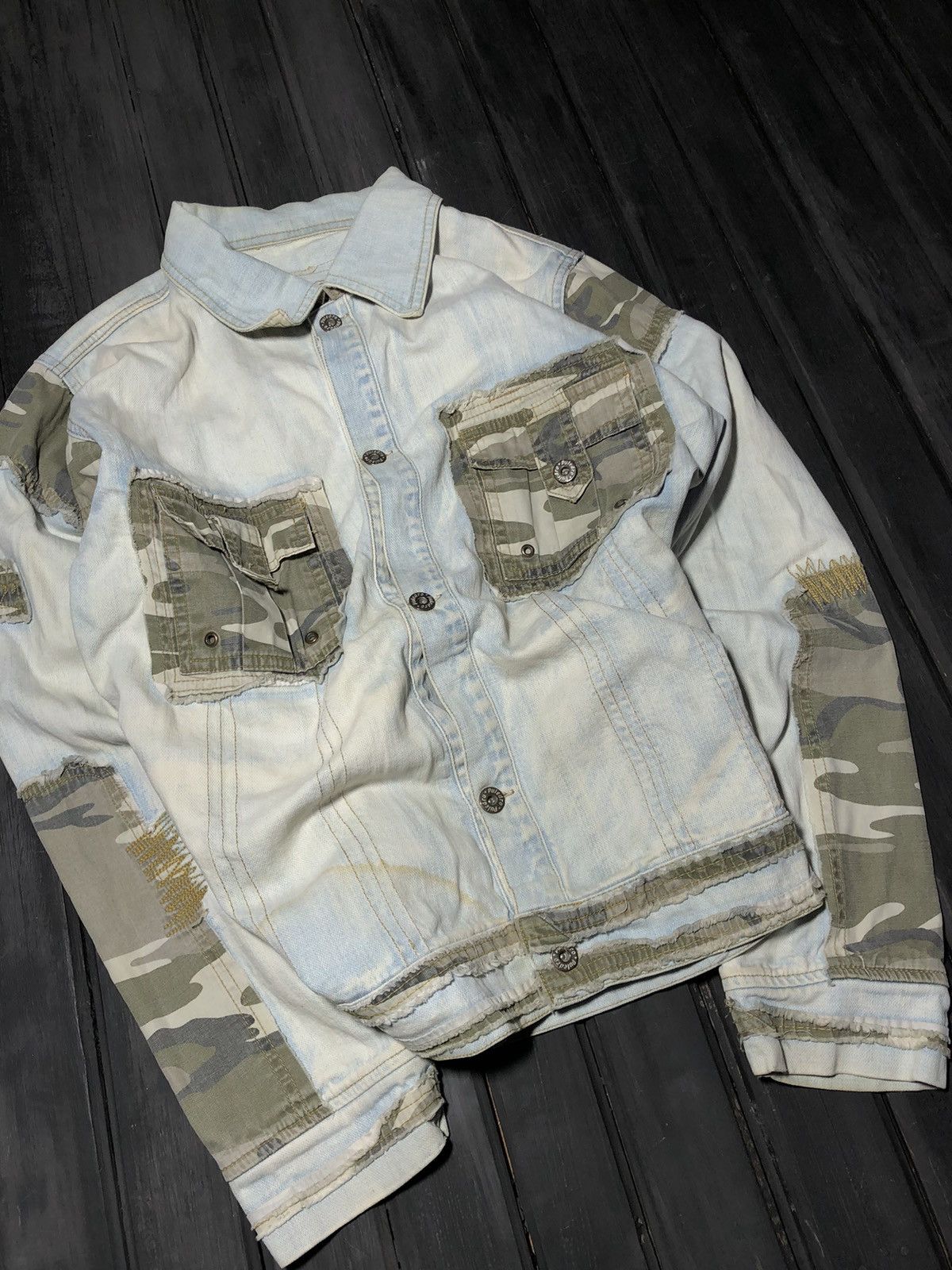 Hysteric Glamour × Japanese Brand VTG STREETWEAR KAPITAL JAPANESE STYLE CAMO JEANS JACKET 90S Size US M / EU 48-50 / 2 - 2 Thumbnail