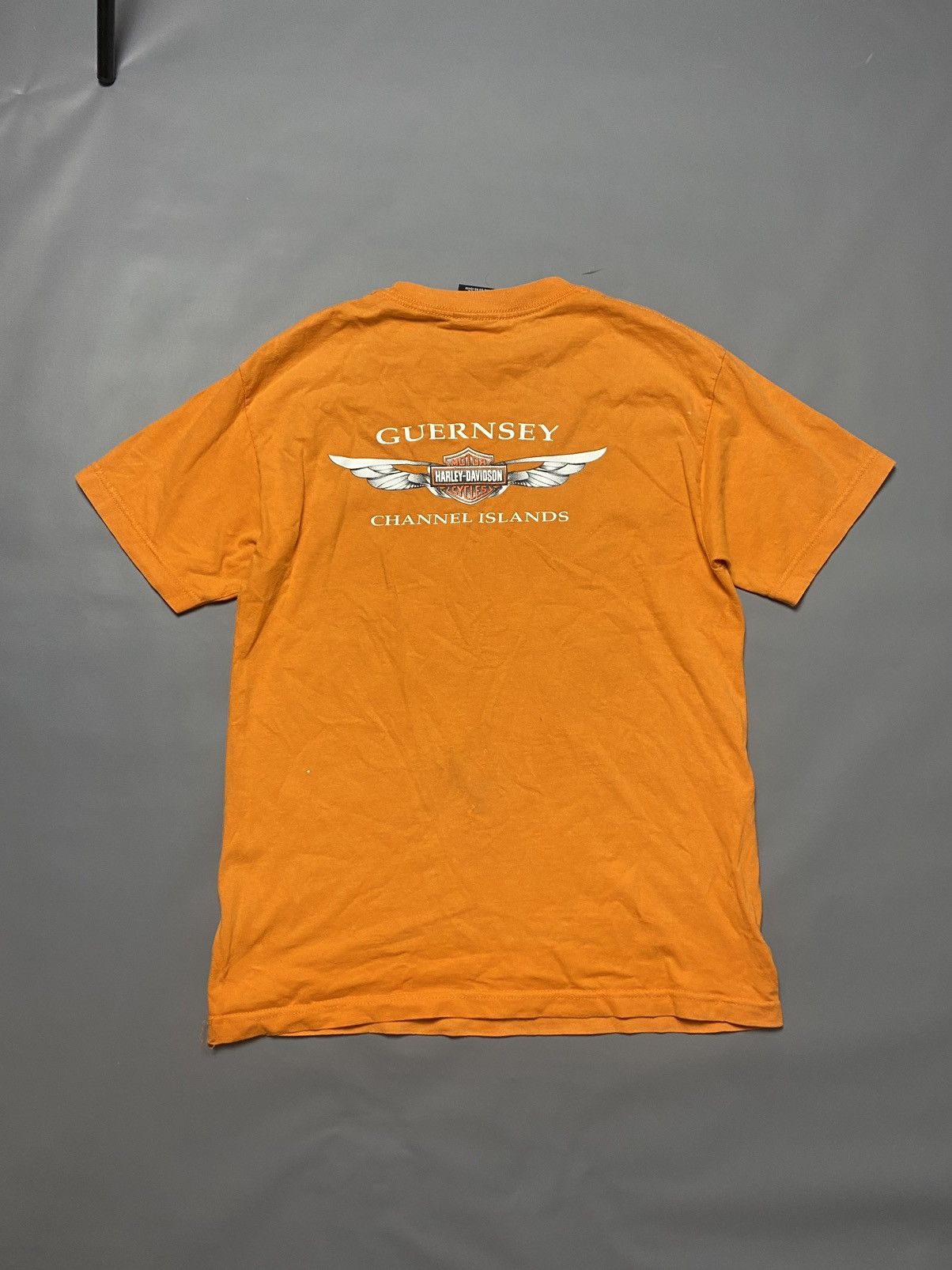 Harley Davidson 2000s Harley Davidson T-Shirt Graphic Print Orange USA Sz M Size US M / EU 48-50 / 2 - 2 Thumbnail