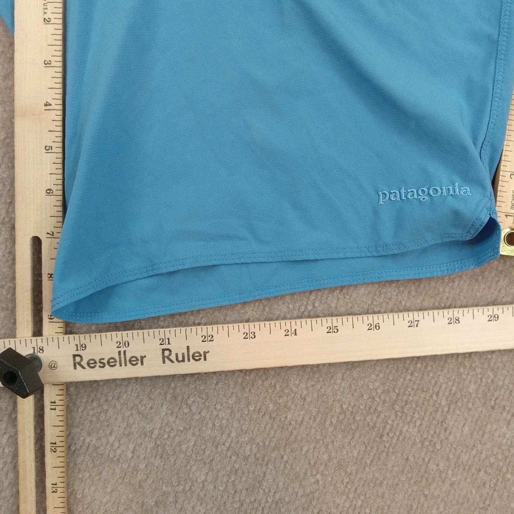 Patagonia Patagonia Shorts 33 Blue Drawstring Zip Pockets Summer Semper Fi Mens Size US 33 - 3 Thumbnail