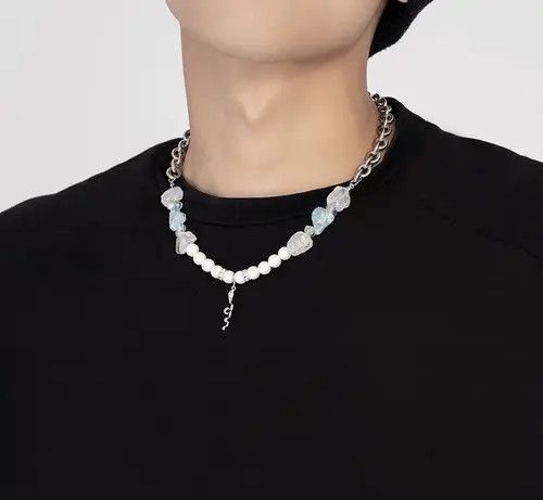 Jewelry × Vintage Vintage pearl crystal necklace Size ONE SIZE - 3 Thumbnail