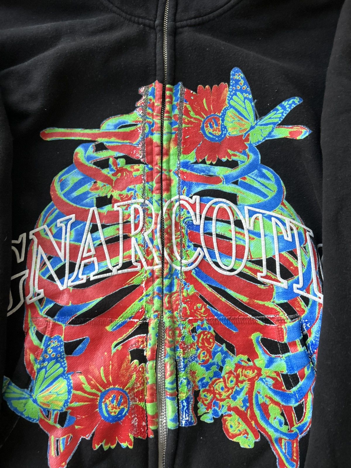 Glo Gang Gnarcotic full zip bones hoodie glo gang style Size US XL / EU 56 / 4 - 4 Thumbnail