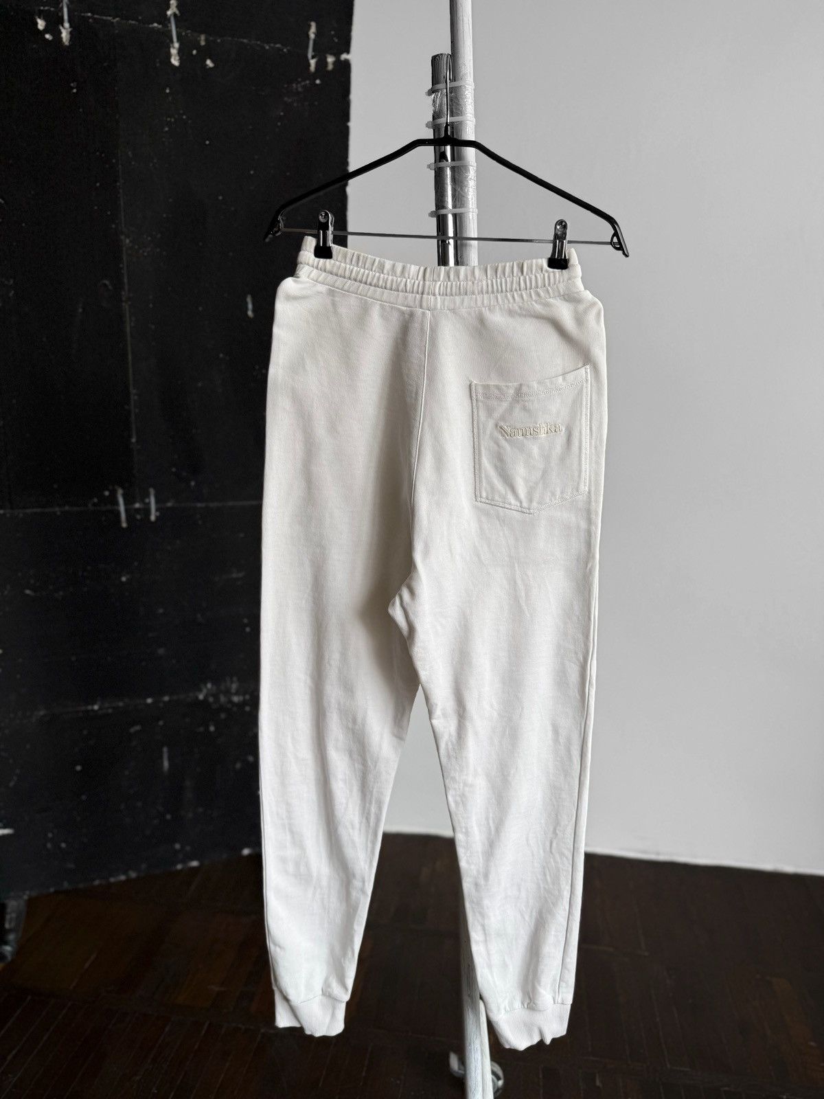 Nanushka Nanushka Womens White Cotton Drawstring Jogger Sweatpants Size 28" / US 6 / IT 42 - 4 Thumbnail