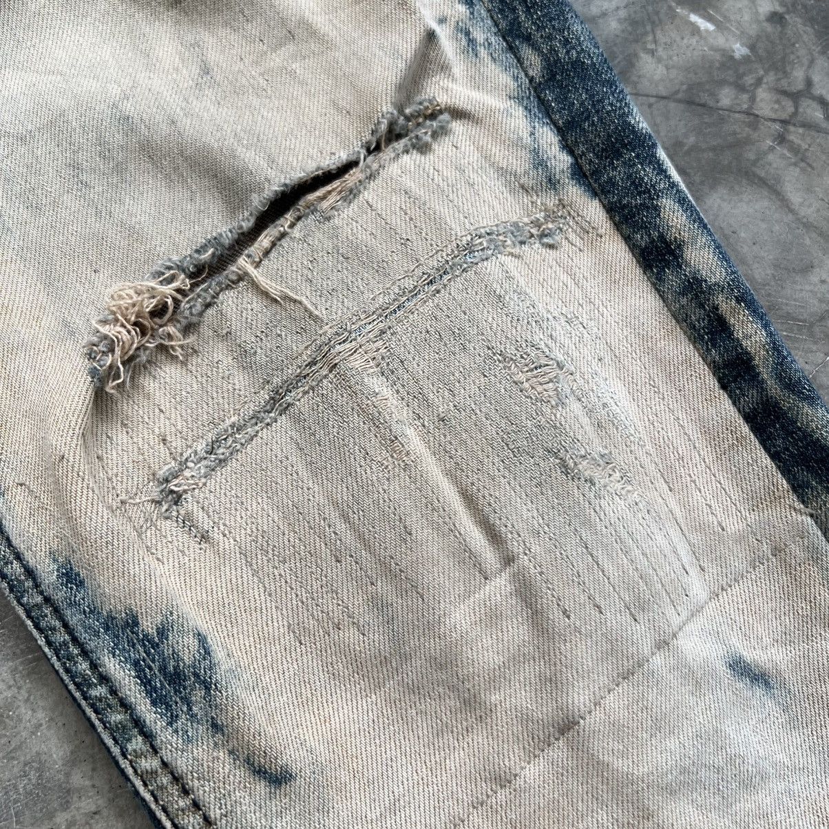 Kapital 2000s Buckaroo Kapital Style Boro Acid Wash Distressed Jeans Size US 31 - 6 Thumbnail