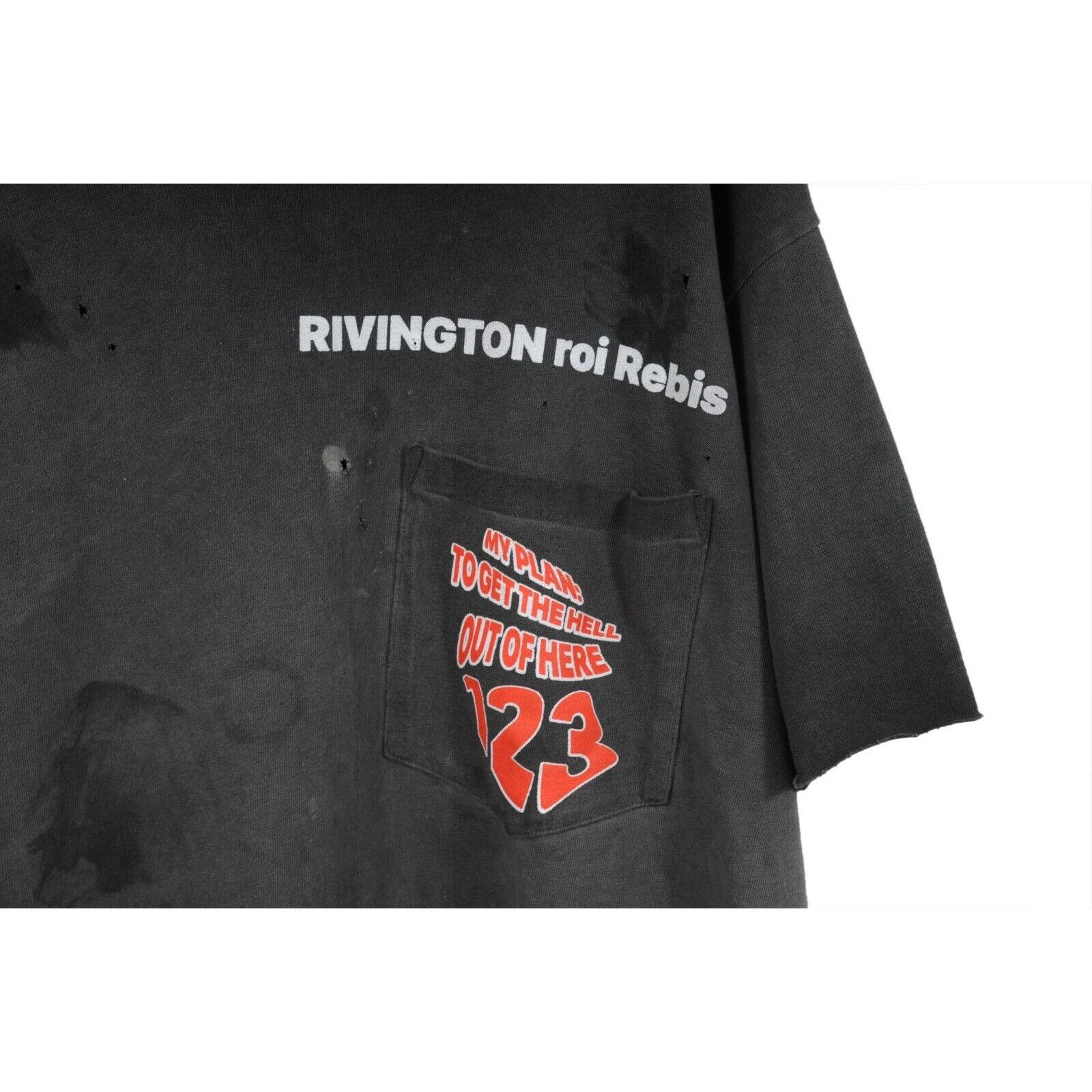 RRR-123 God's Plan Distressed T Shirt Vintage Black - 01956 Size US L / EU 52-54 / 3 - 4 Thumbnail