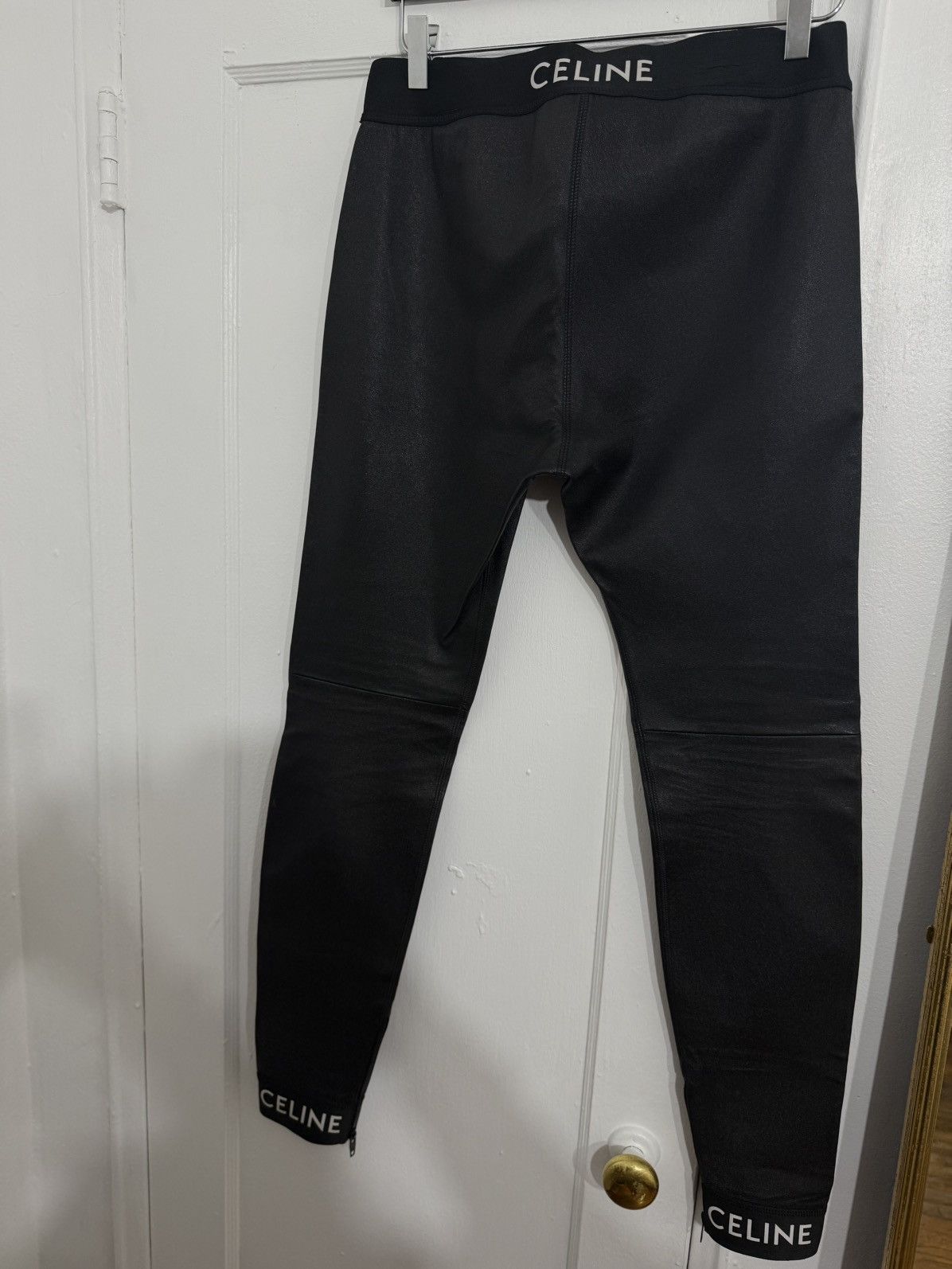 Celine F/W21 Teen Knight Poem Leather Legging Size US 31 - 7 Thumbnail